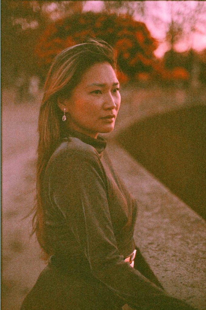 portrait taken with analog camera canon F1 with expired film