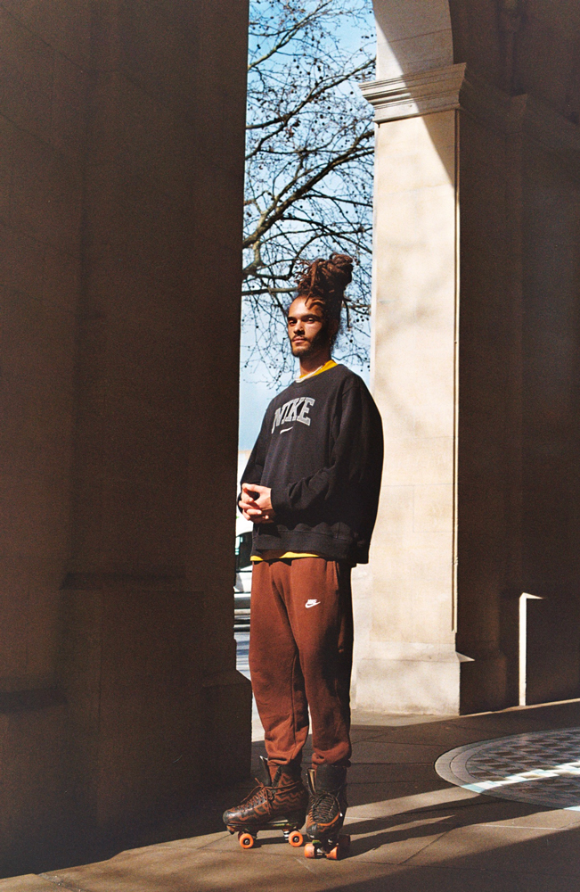 London skater portrait taken with analog canon F1